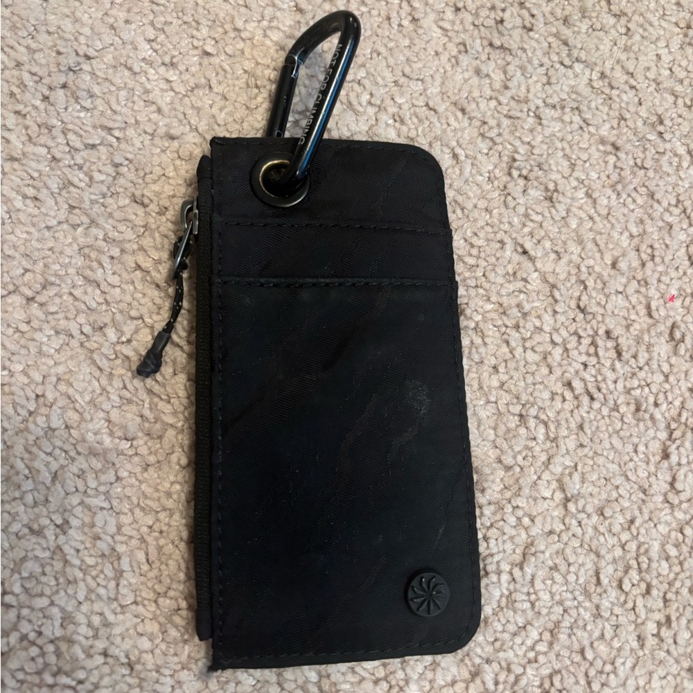 Athleta Black Small Wallet Pouch with Carabiner